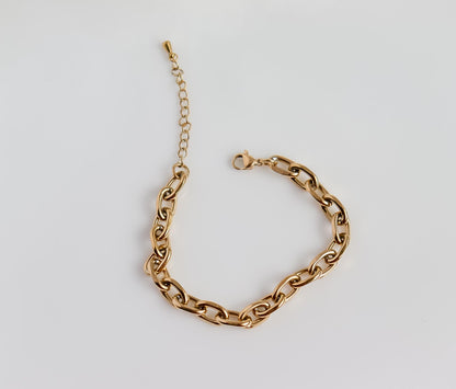 Cable Chain Bracelet | Double Layering Bracelet | Stacking Bracelet | Unisex Bracelet | Minimal Bracelet | Bridesmaid Gift | Christmas Gift