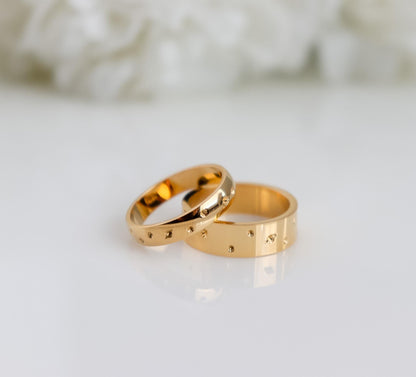 Crescent Ring | Celestial Jewelry | Solid Moon Star Ring | Gold Ring | Unisex ring | Ring For Women | Christmas Gift | Stargazer Ring