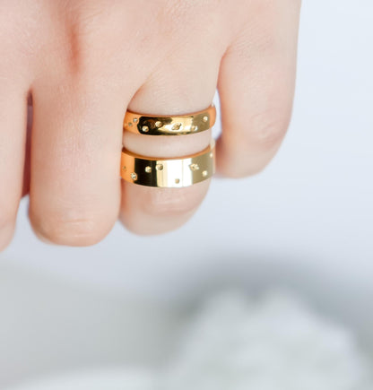 Crescent Ring | Celestial Jewelry | Solid Moon Star Ring | Gold Ring | Unisex ring | Ring For Women | Christmas Gift | Stargazer Ring