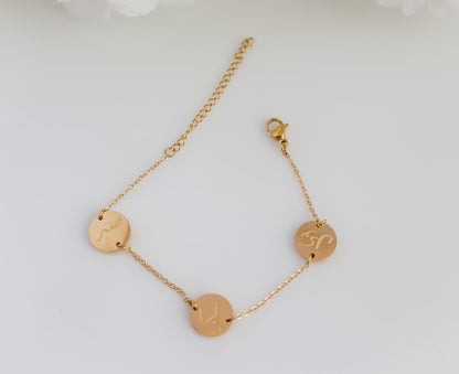 Gratitude, Patience, Trust in God Pendant Bracelet | Thankful Bracelet | Sabr Bracelet | Arabic Jewelry | Islamic Jewelry | Eid Gift