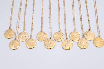 Medallion Zodiac Necklace
