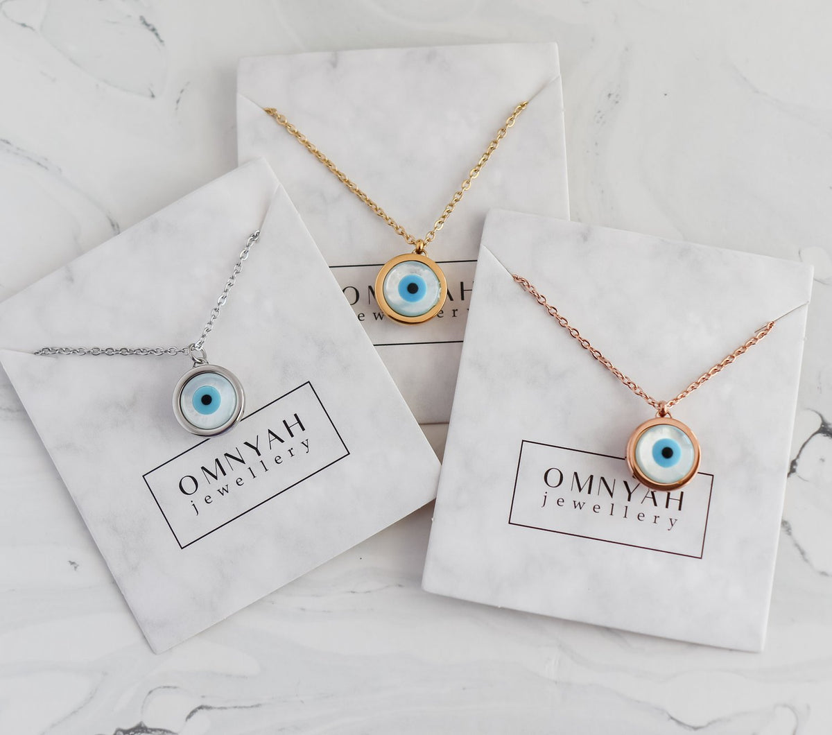 Rounded Evil Eye Necklace