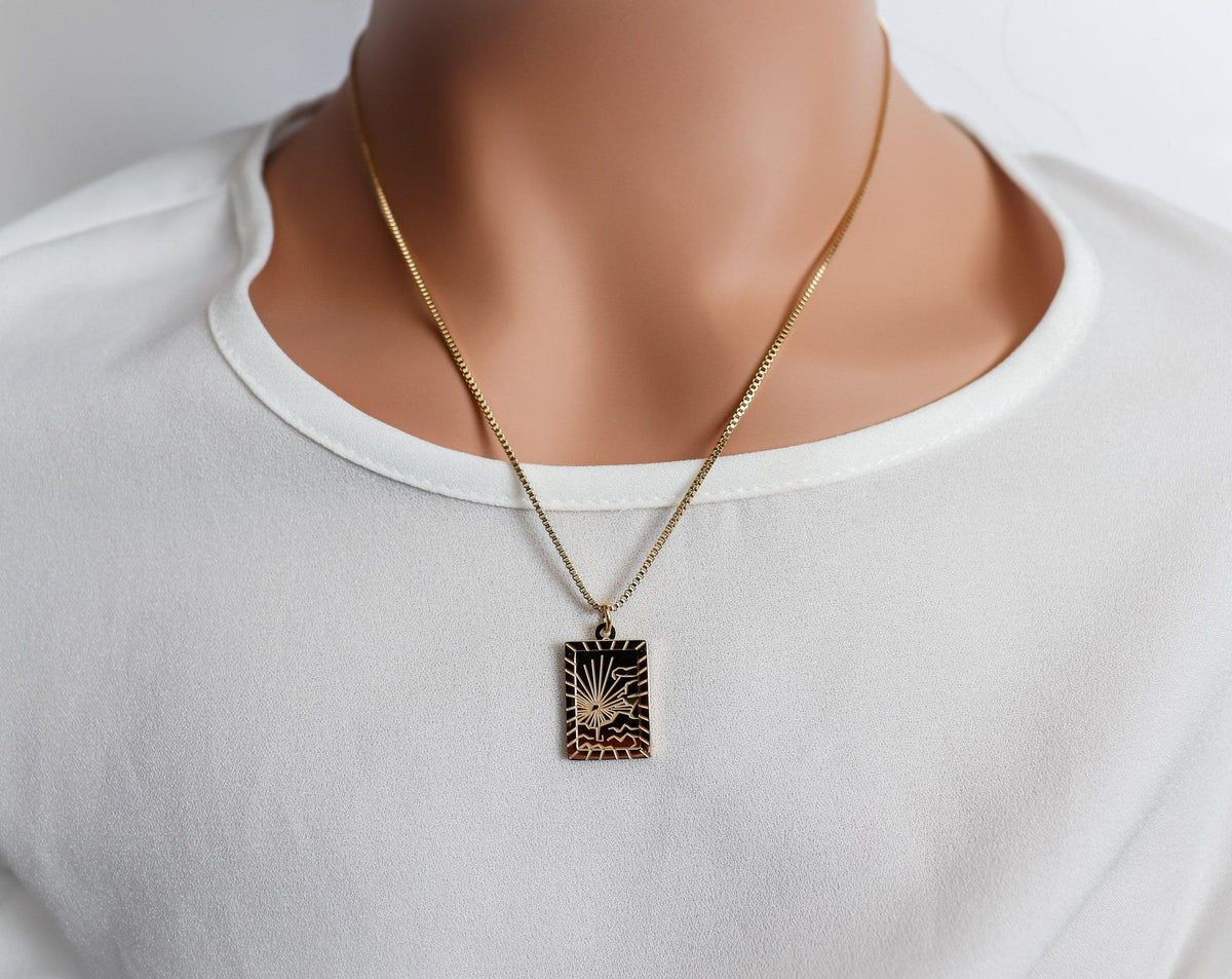 Sun Tag Necklace