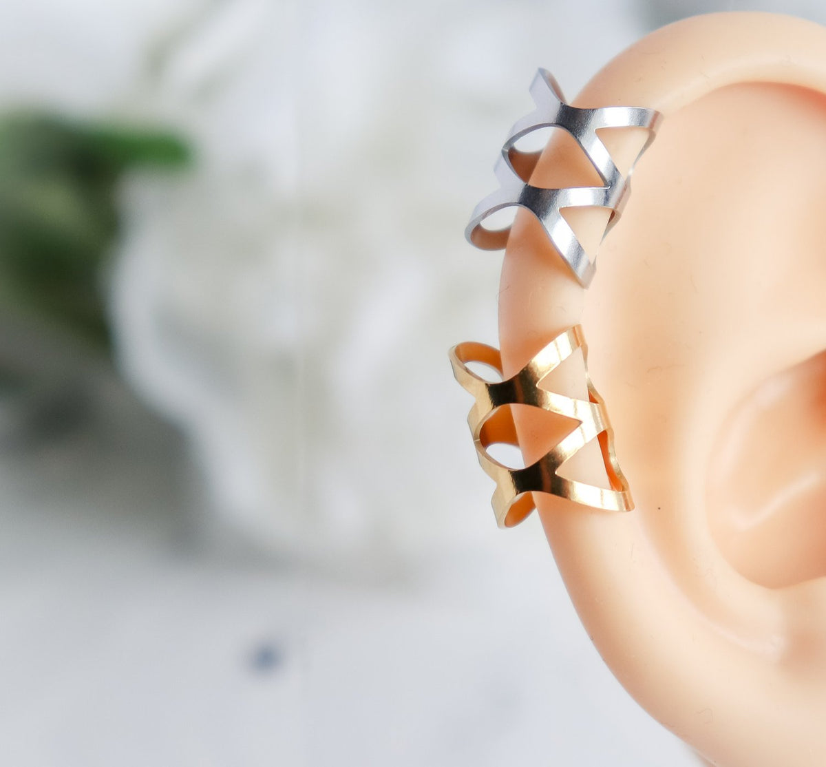 Double Cross X Ear Cuff