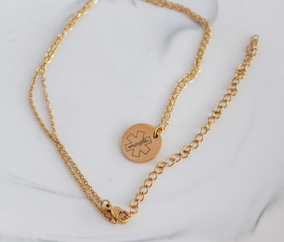 Star of Life Medical Alert Bracelet or Necklace