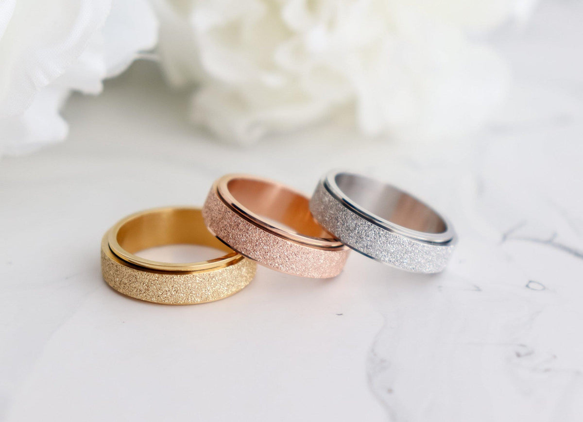 Glitter Spinner Fidget Ring