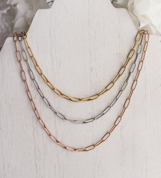 Block Link Essential Chain Necklace