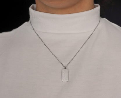 Verily With Hardship Tag Pendant