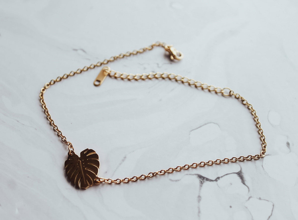 Leaf Pendant Anklet or Bracelet