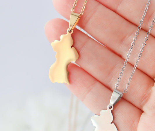 Guyana Map Necklace