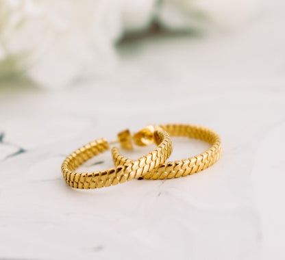 Textured Hoop Earrings
