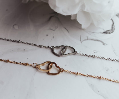 Interlocked Hearts Bracelet