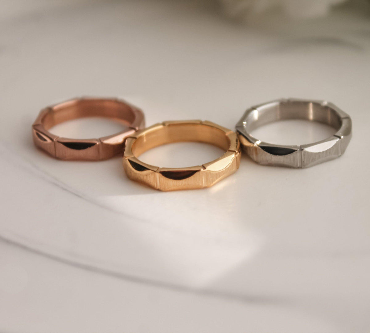 Geometric Ring Band
