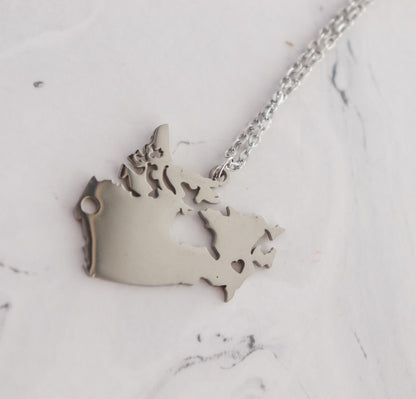 Canada Map Necklace