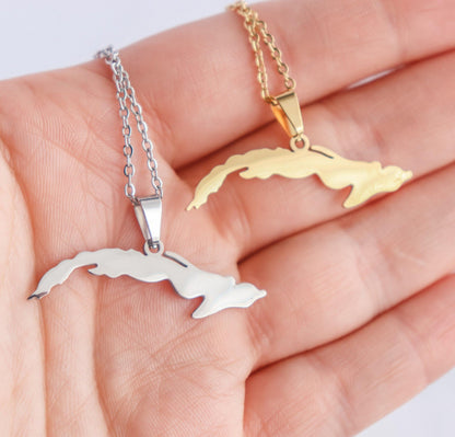 Cuba Map Necklace