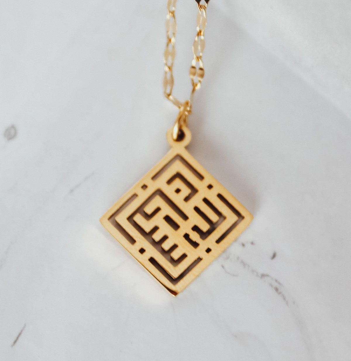 Athkar Kufi Calligraphy Necklace