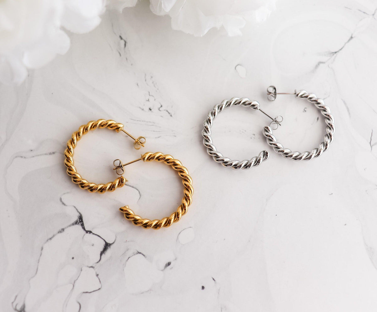 Thick Twist Hoop Earring