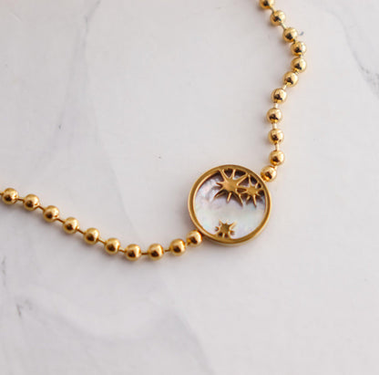 Pearl Sun Chain Bracelet