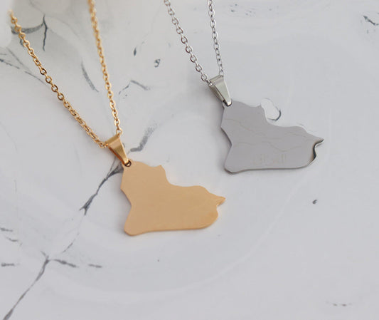 Iraq Map Necklace
