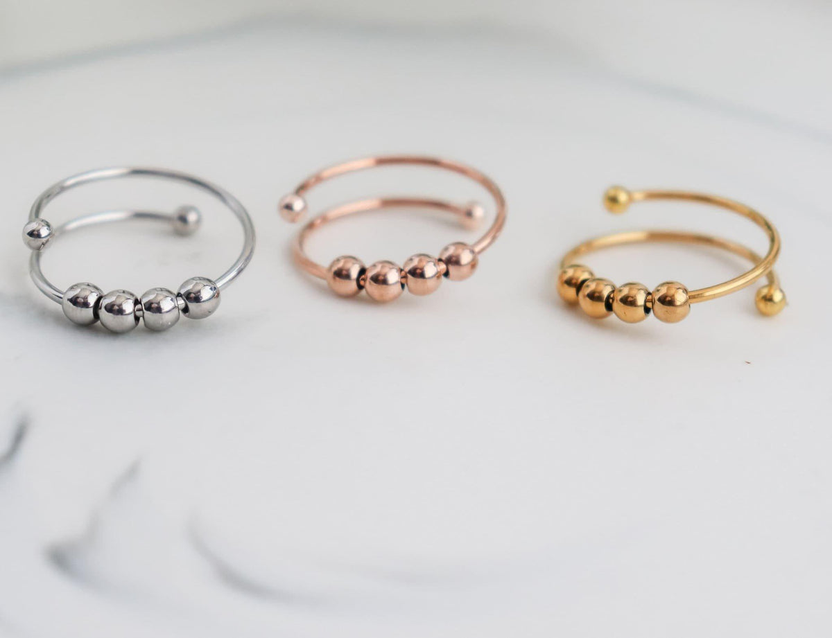 One Loop Bead Fidget Ring