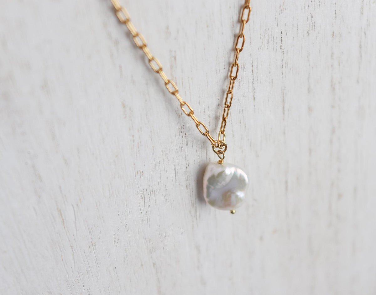 Fresh Water Pearl Block Necklace