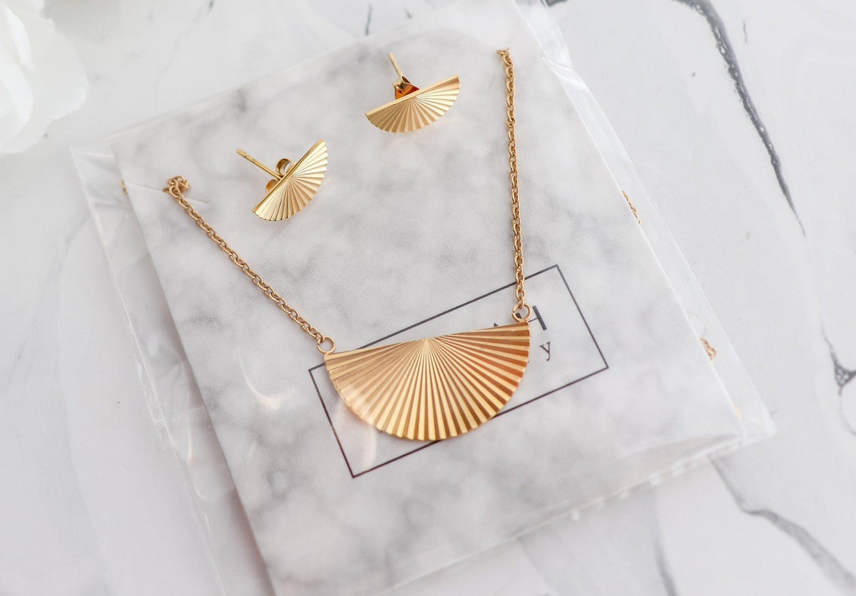 Sunburst Half Circle Earrings