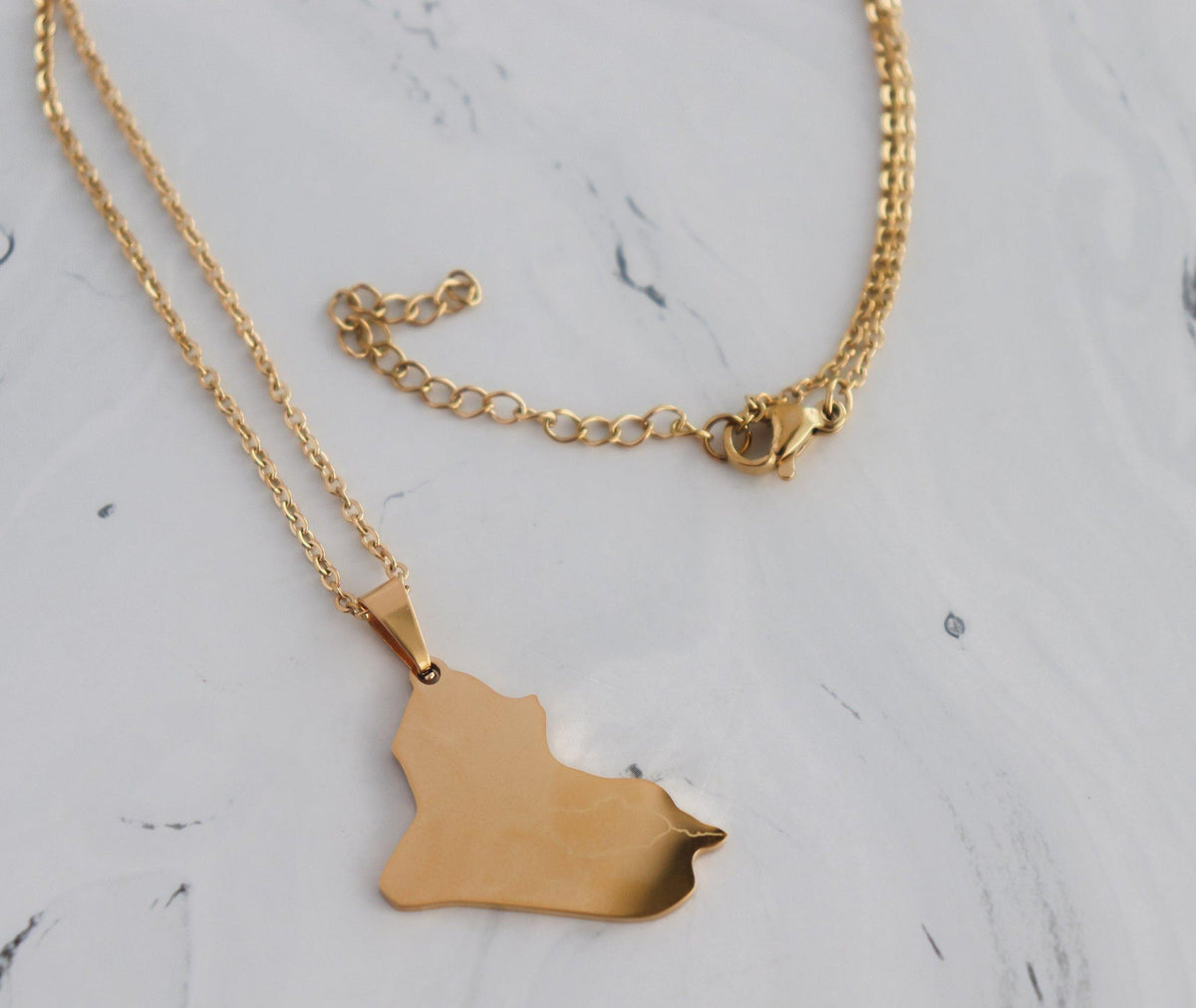 Iraq Map Necklace