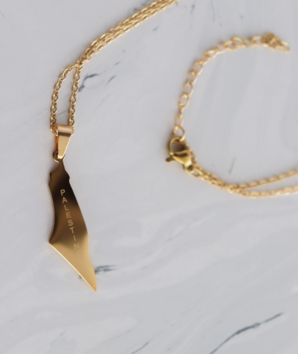 Palestine Map Necklace