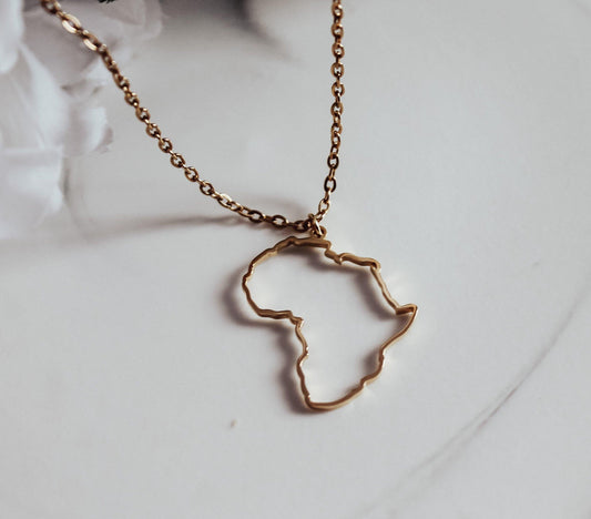 Africa Outline Country Map Necklace